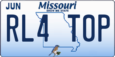MO license plate RL4T0P