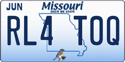 MO license plate RL4T0Q