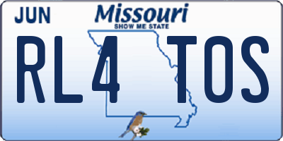 MO license plate RL4T0S
