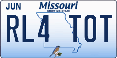 MO license plate RL4T0T