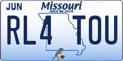 MO license plate RL4T0U