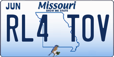 MO license plate RL4T0V