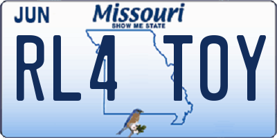 MO license plate RL4T0Y