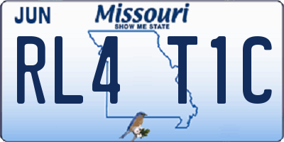 MO license plate RL4T1C