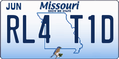 MO license plate RL4T1D