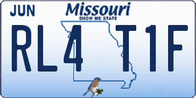 MO license plate RL4T1F