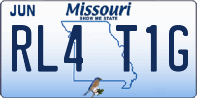 MO license plate RL4T1G