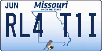 MO license plate RL4T1I