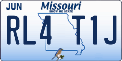 MO license plate RL4T1J