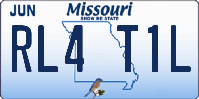 MO license plate RL4T1L