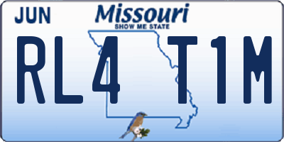 MO license plate RL4T1M