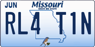 MO license plate RL4T1N