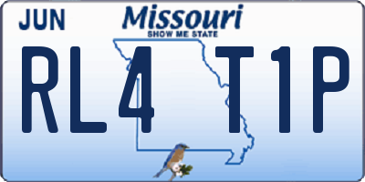 MO license plate RL4T1P