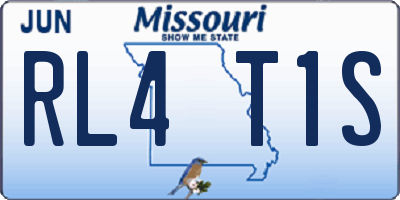 MO license plate RL4T1S