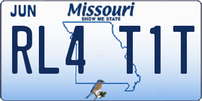 MO license plate RL4T1T