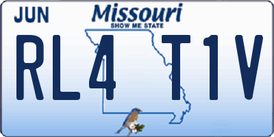 MO license plate RL4T1V