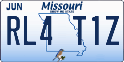 MO license plate RL4T1Z
