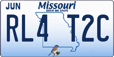 MO license plate RL4T2C