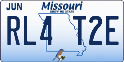 MO license plate RL4T2E
