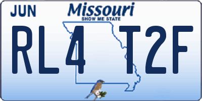 MO license plate RL4T2F