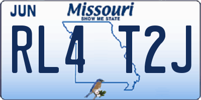 MO license plate RL4T2J