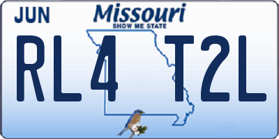 MO license plate RL4T2L
