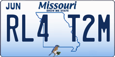 MO license plate RL4T2M
