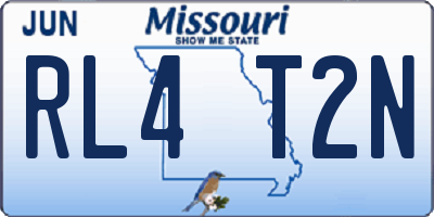 MO license plate RL4T2N