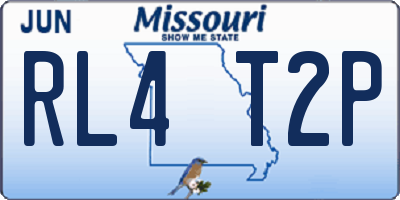 MO license plate RL4T2P
