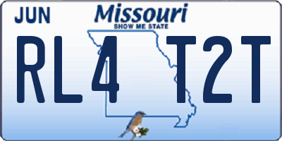 MO license plate RL4T2T