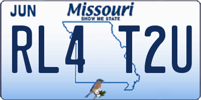 MO license plate RL4T2U