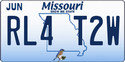 MO license plate RL4T2W