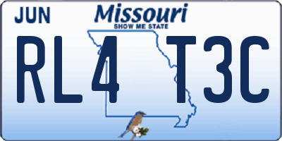 MO license plate RL4T3C