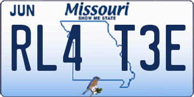MO license plate RL4T3E