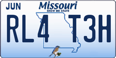 MO license plate RL4T3H