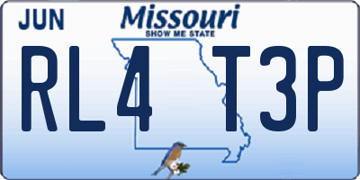 MO license plate RL4T3P