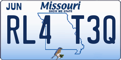 MO license plate RL4T3Q