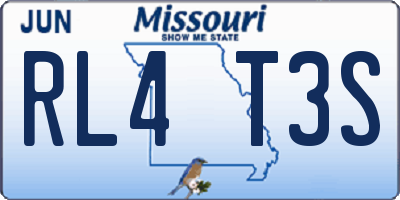 MO license plate RL4T3S