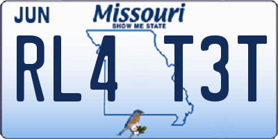 MO license plate RL4T3T