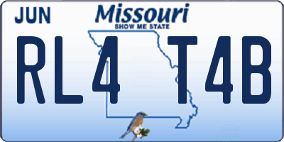 MO license plate RL4T4B