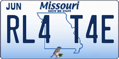 MO license plate RL4T4E