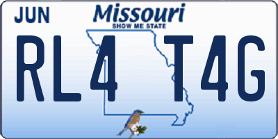 MO license plate RL4T4G