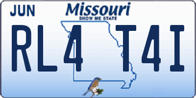 MO license plate RL4T4I