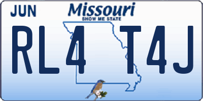 MO license plate RL4T4J
