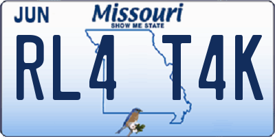 MO license plate RL4T4K