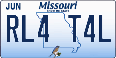MO license plate RL4T4L