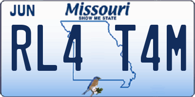 MO license plate RL4T4M