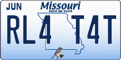 MO license plate RL4T4T