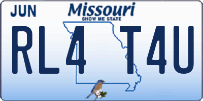MO license plate RL4T4U