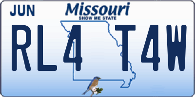 MO license plate RL4T4W